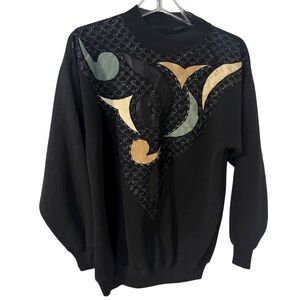 Vintage Extravaganza Wimsigoth Long Sleeve Retro  Sweater with Abstract Design